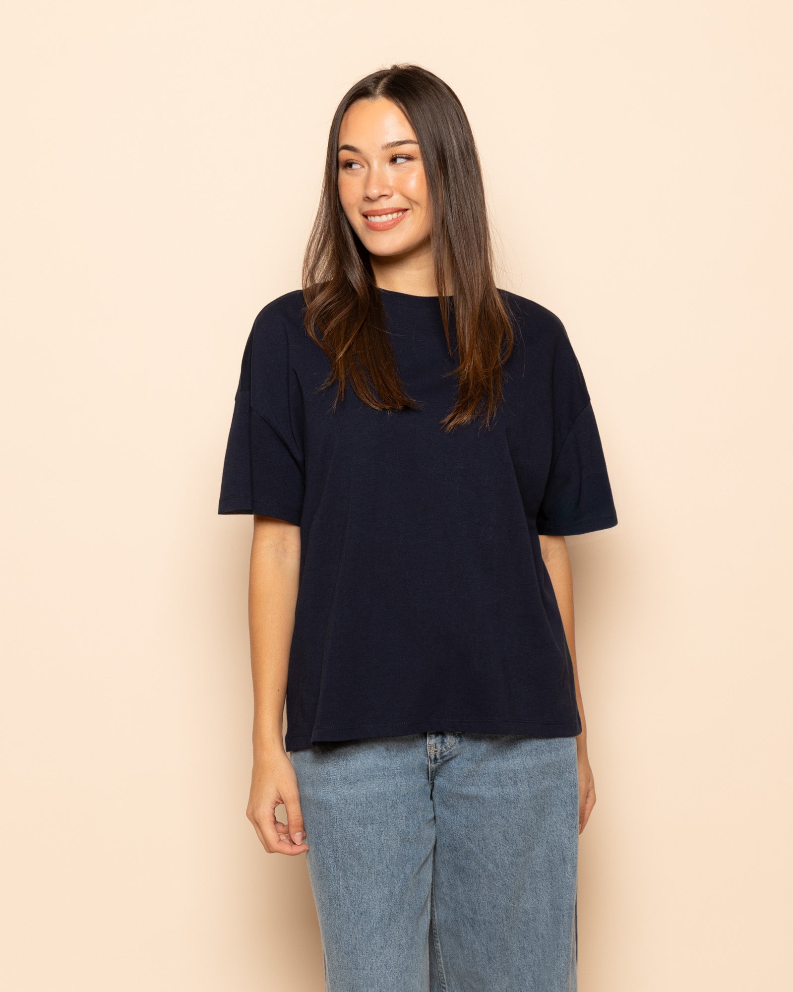 BASIC OVERSIZED TEE MARINEBLAUW