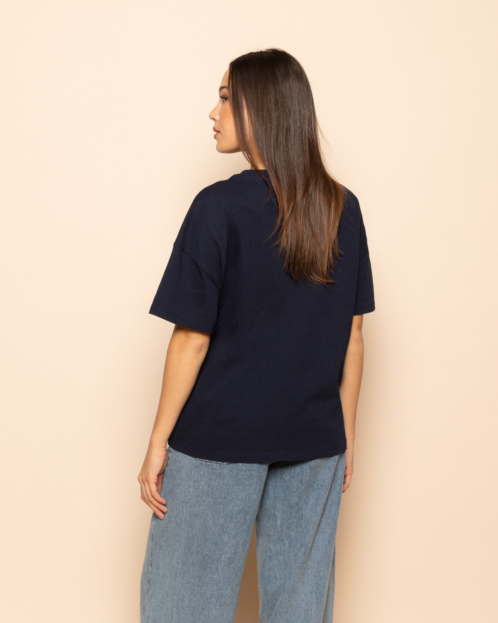 BASIC OVERSIZED TEE MARINEBLAUW