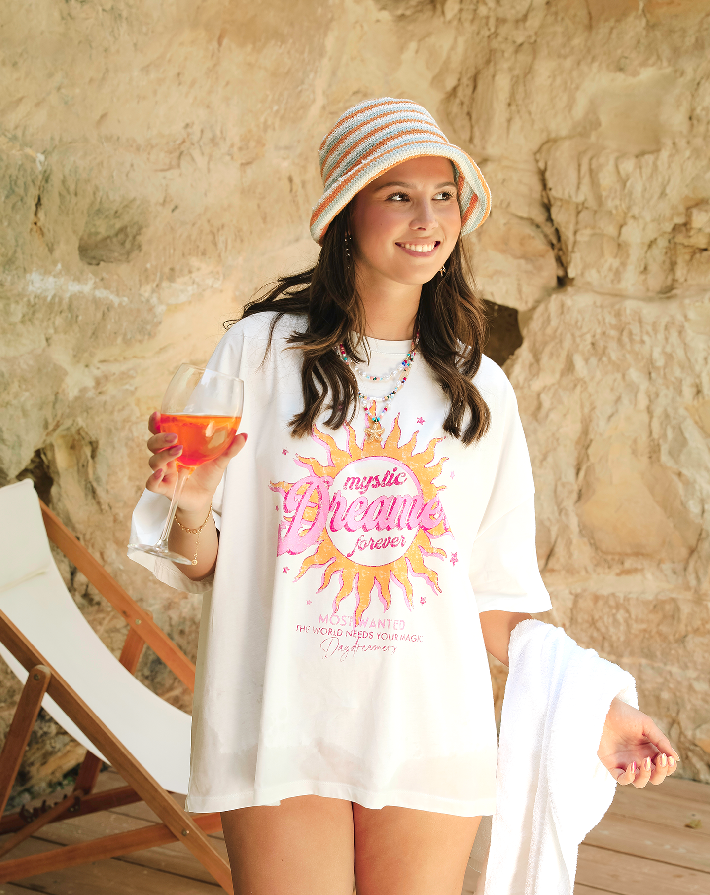 MYSTIC DREAMER OVERSIZED TEE CREAM