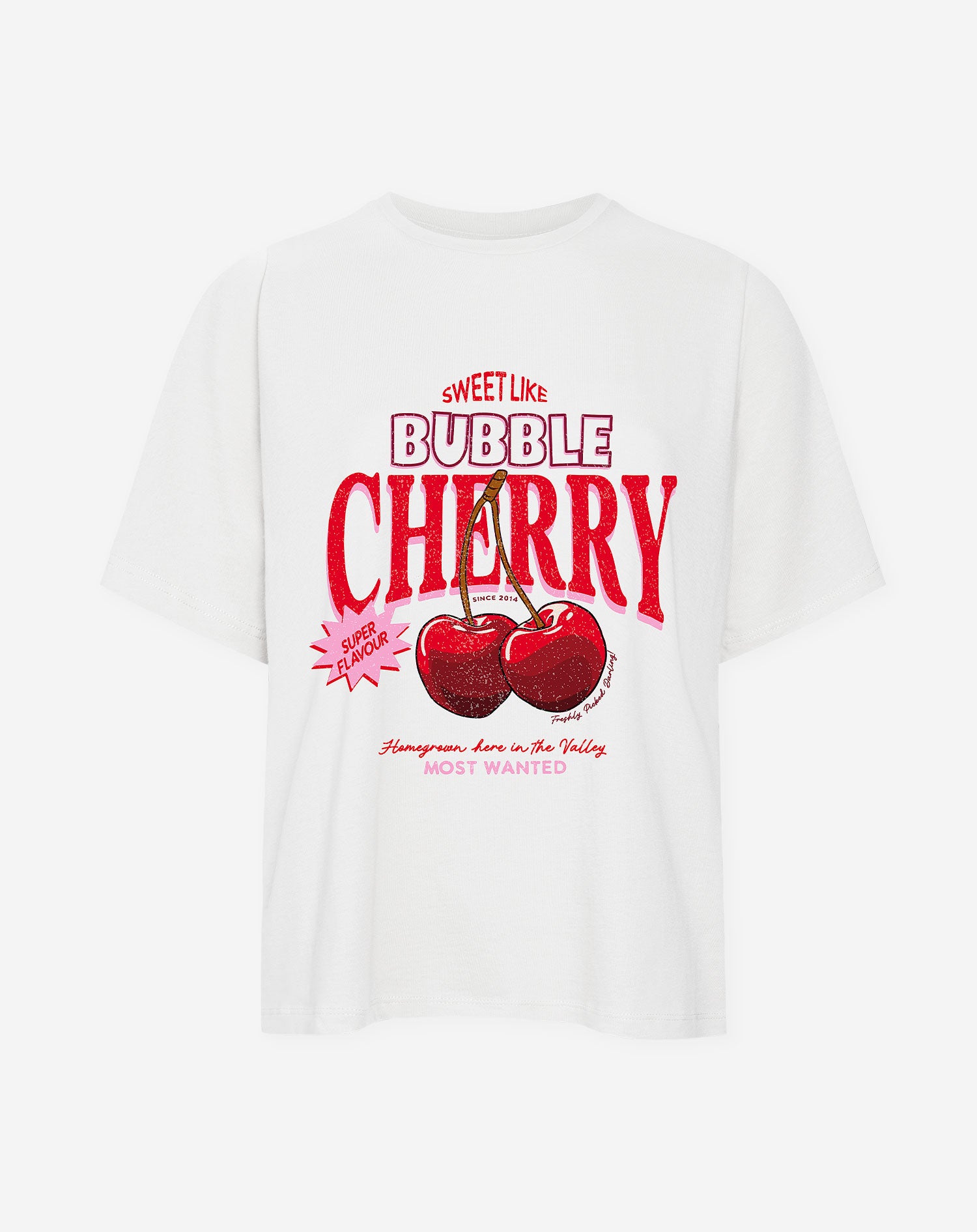 CHERRY OVERSIZED TEE CREAM