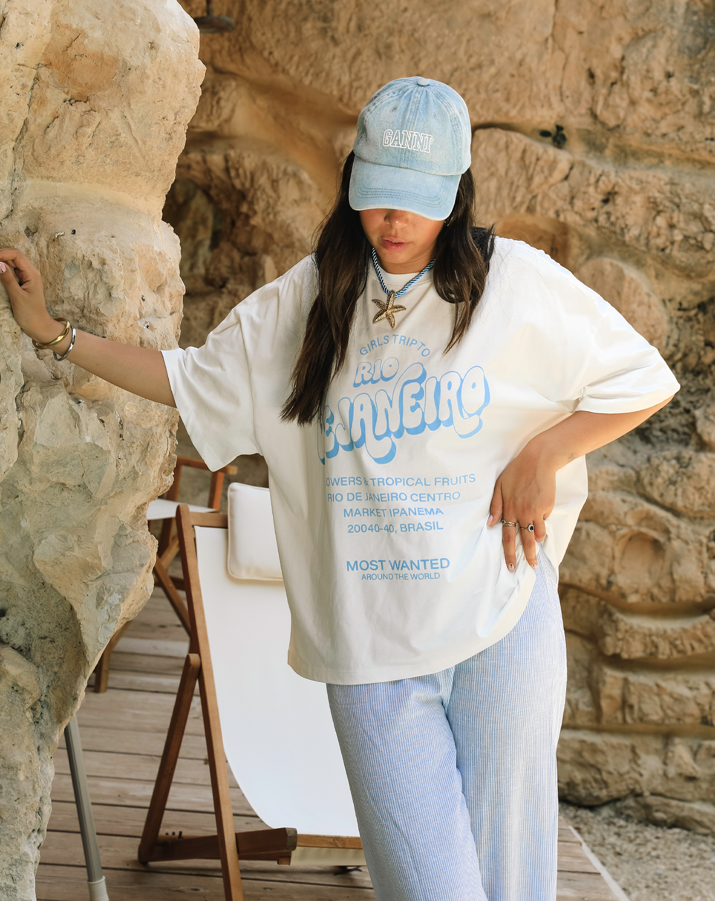 RIO DE JANEIRO OVERSIZED TEE CREAM