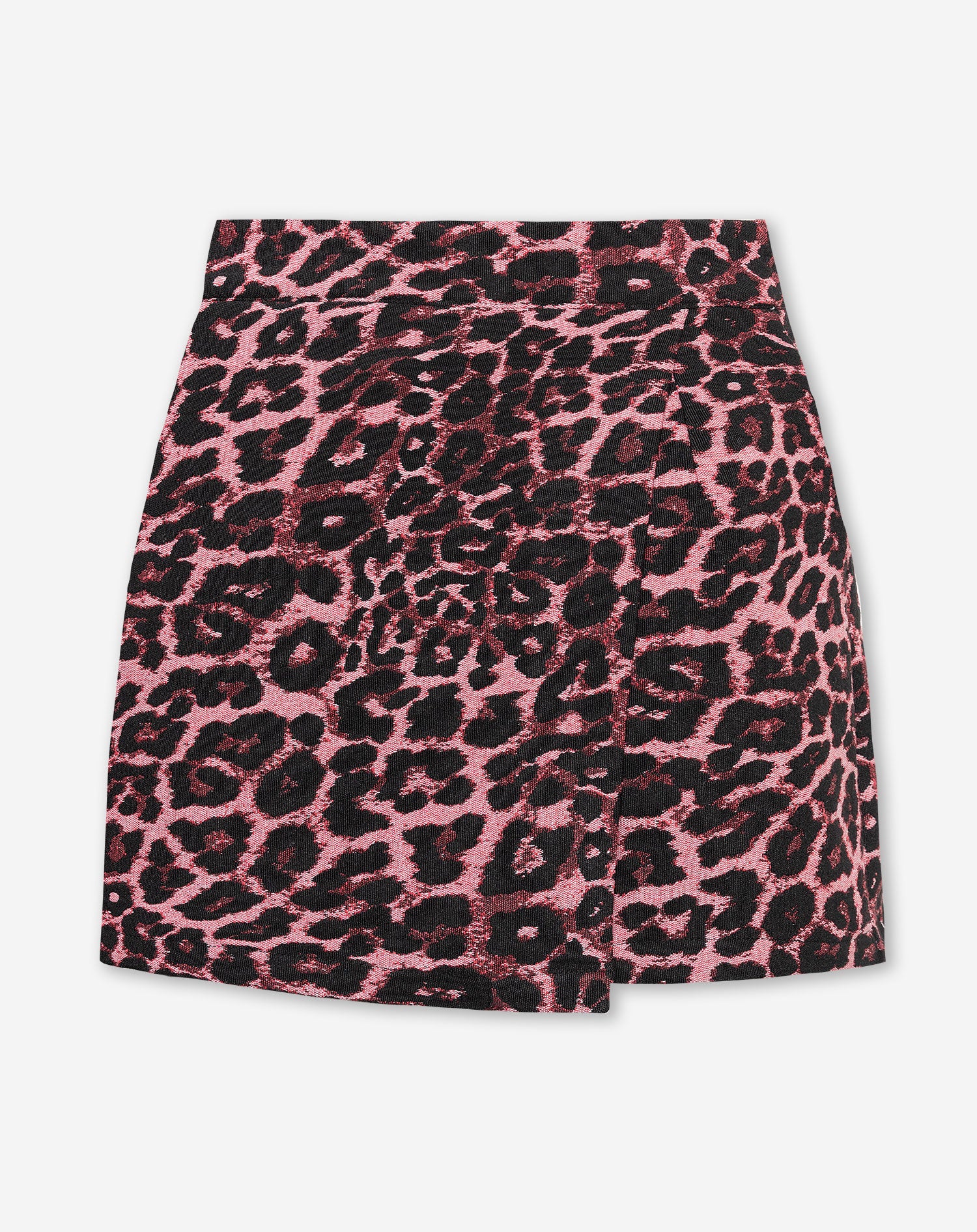 LEOPARD JACQUARD SKORT RED