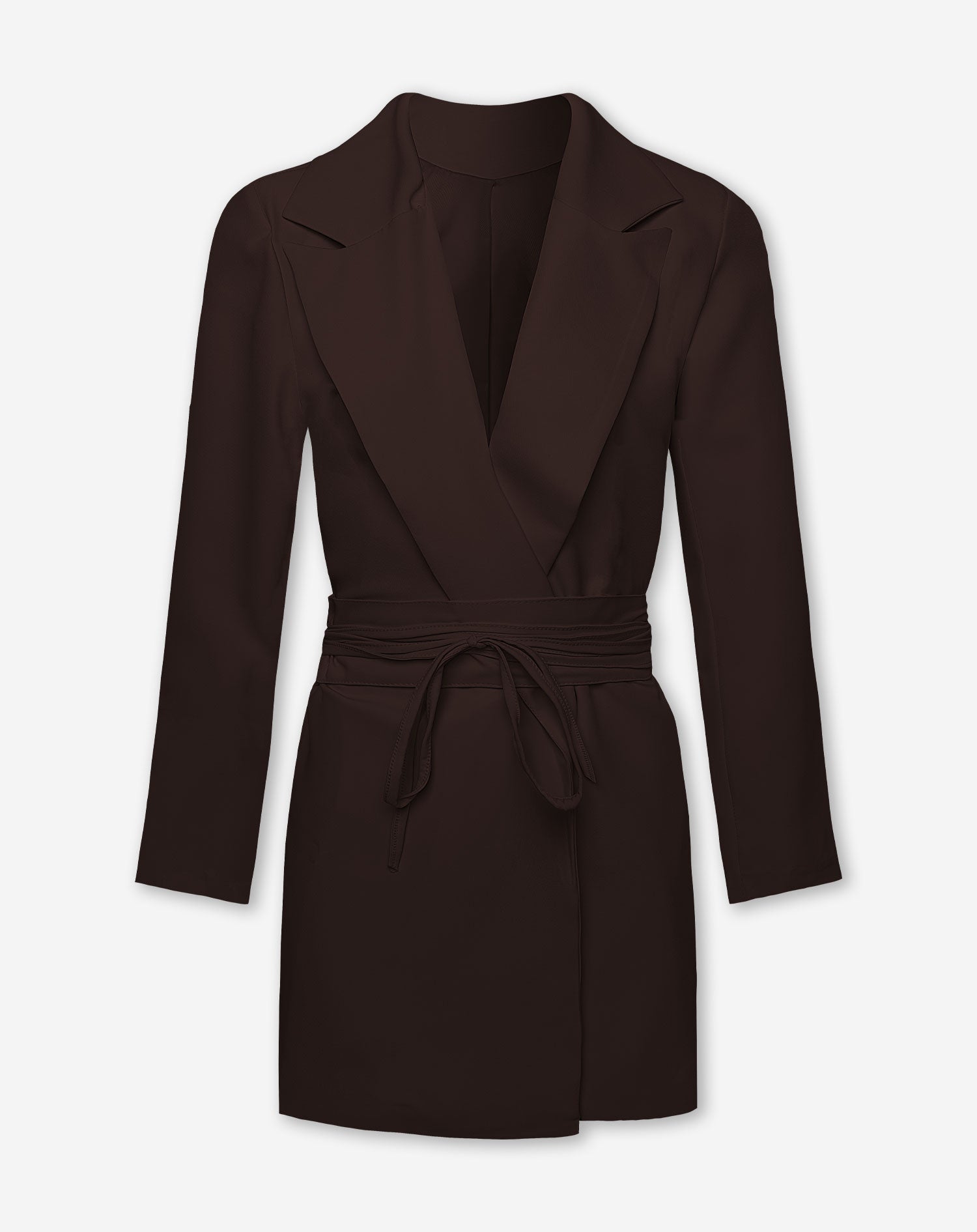 SADIE BLAZER DRESS BROWN