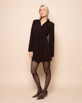 SADIE BLAZER DRESS BROWN