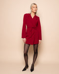 SADIE BLAZER DRESS BURGUNDY