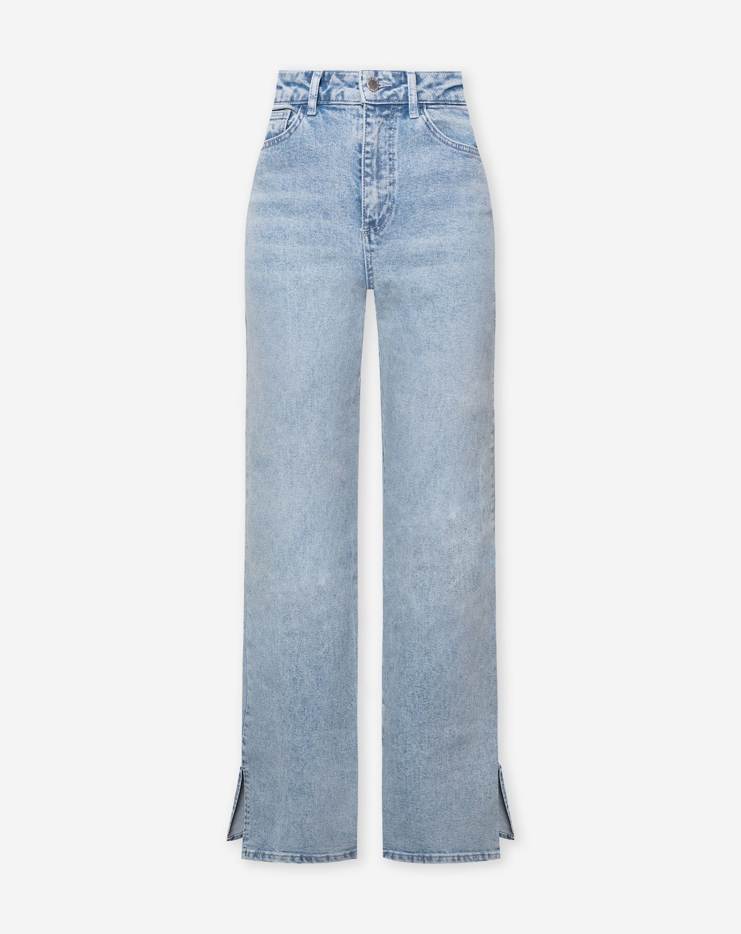 BOOTCUT SLIT JEANS LICHTBLAUW