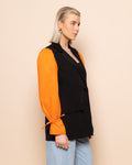 ELIN POPLIN SLEEVE BLAZER ORANGE
