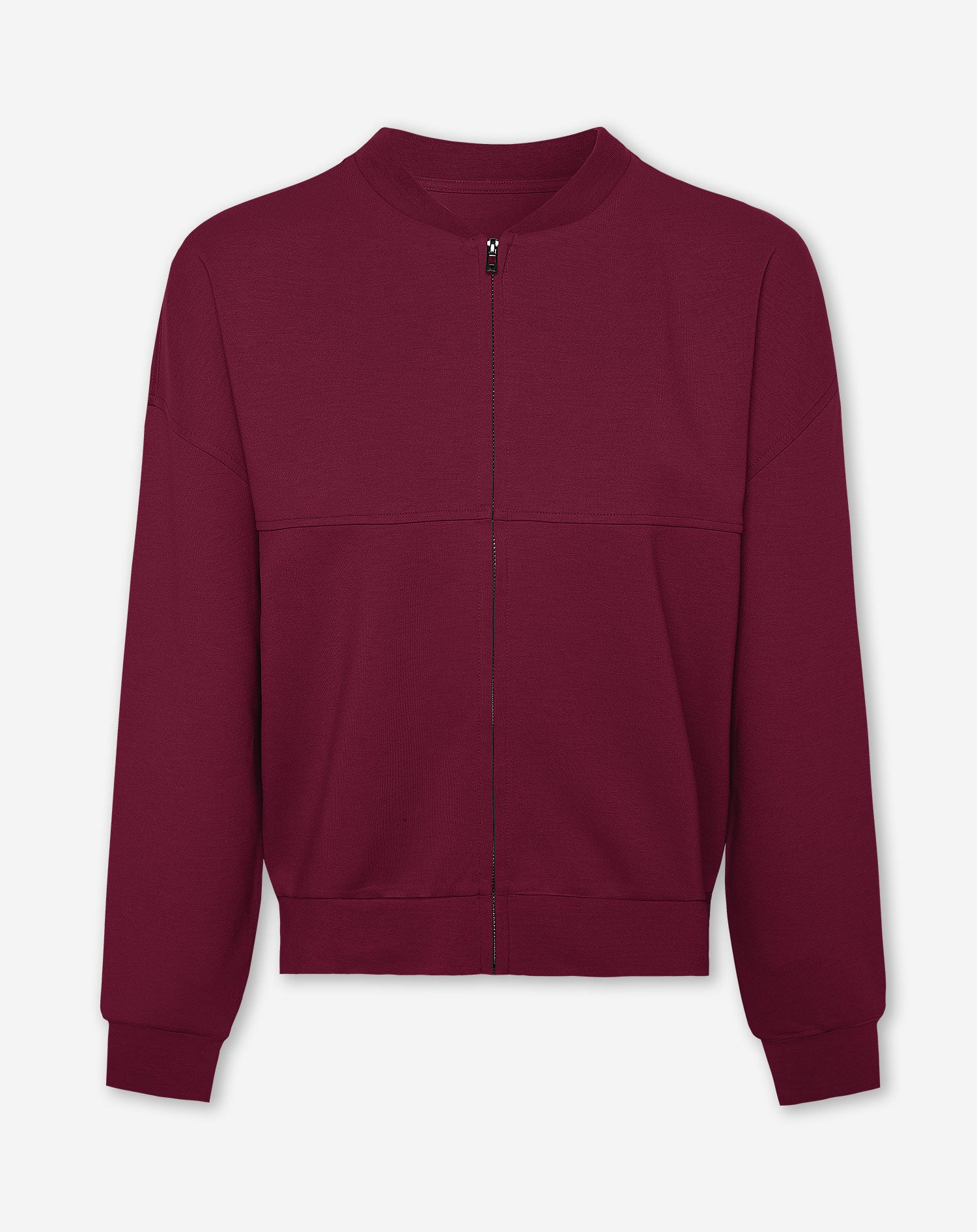 SCUBA CARDIGAN DARK BURGUNDY