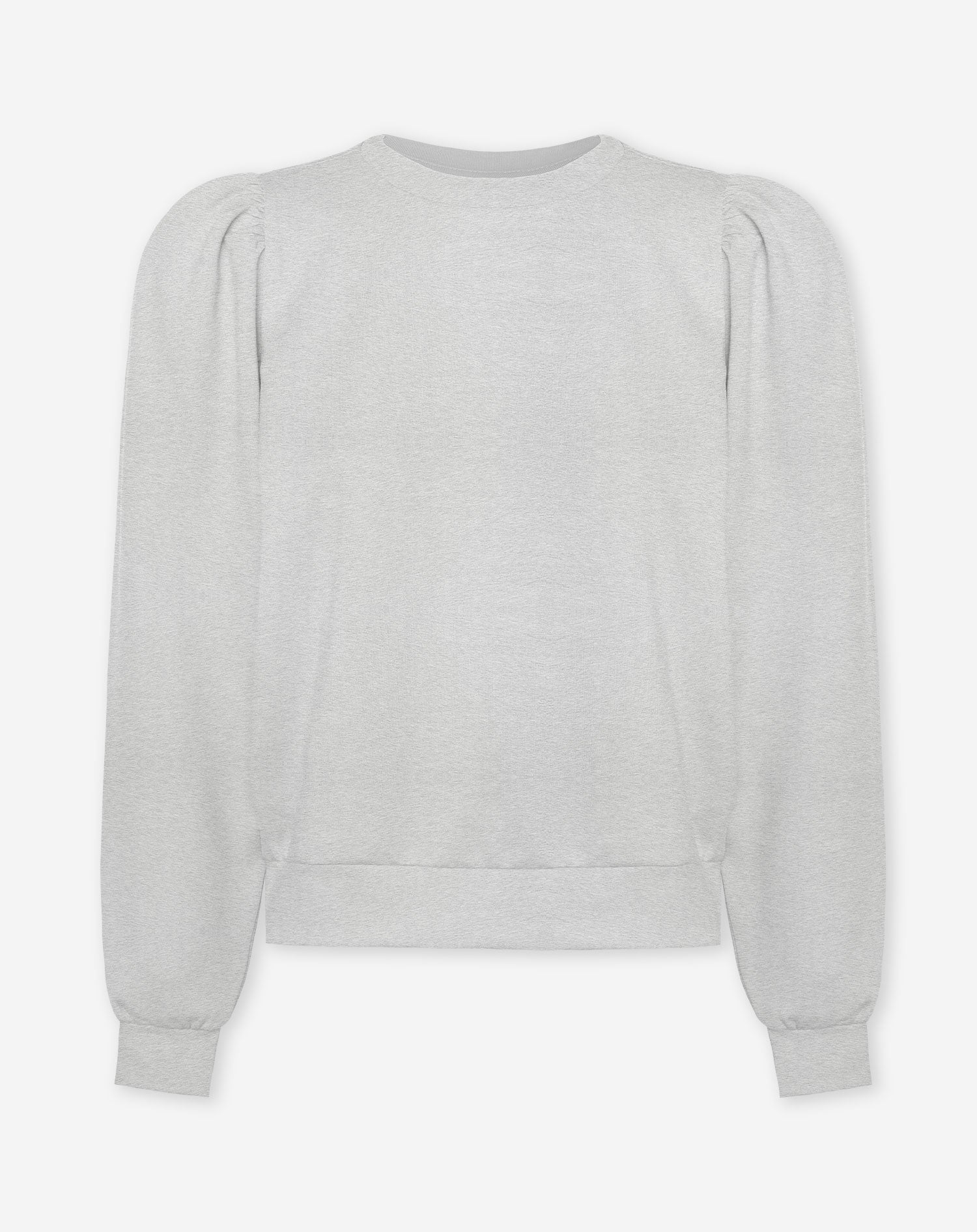 SCUBA PUFF SLEEVE SWEATER LIGHT GREY