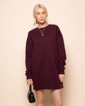 KESSIE SWEATER DRESS DARK BURGUNDY