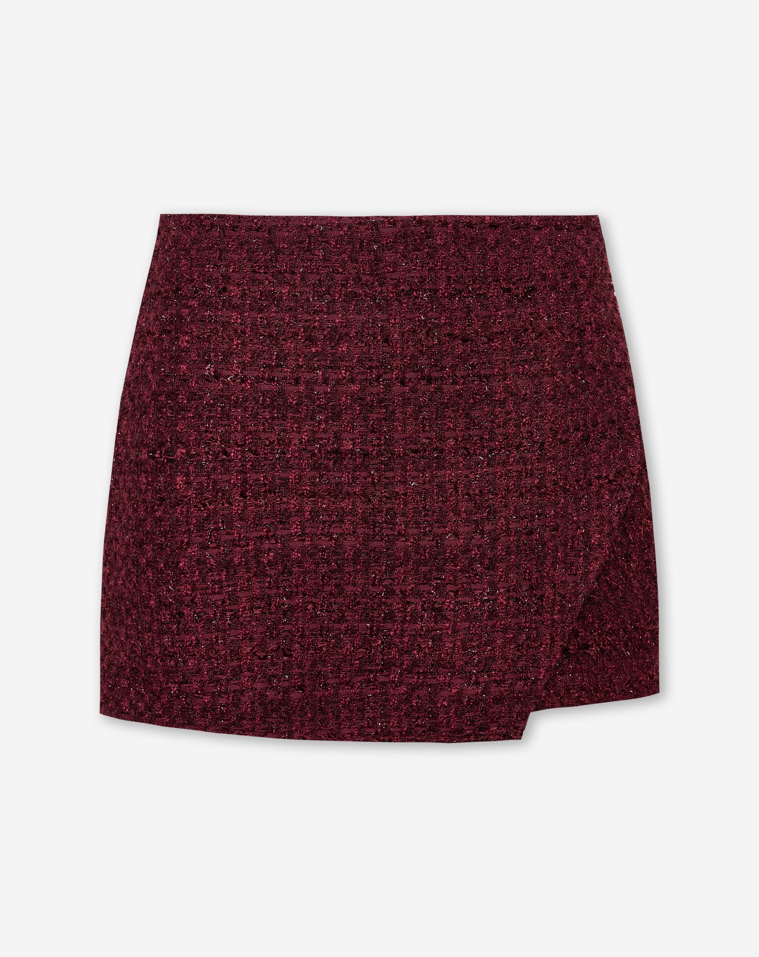 BOUCLE LUREX SKORT BURGUNDY