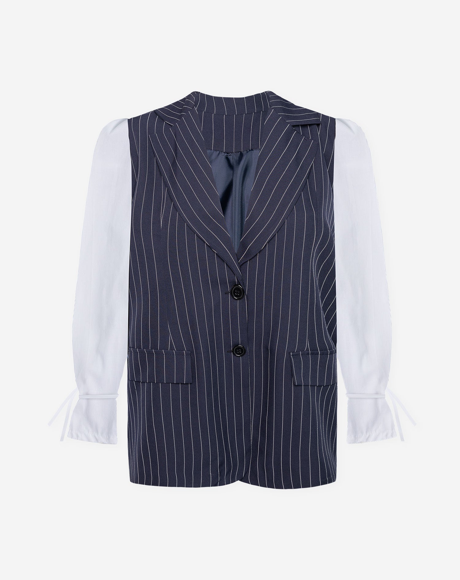 SERA PINSTRIPE BLAZER DARK BLUE