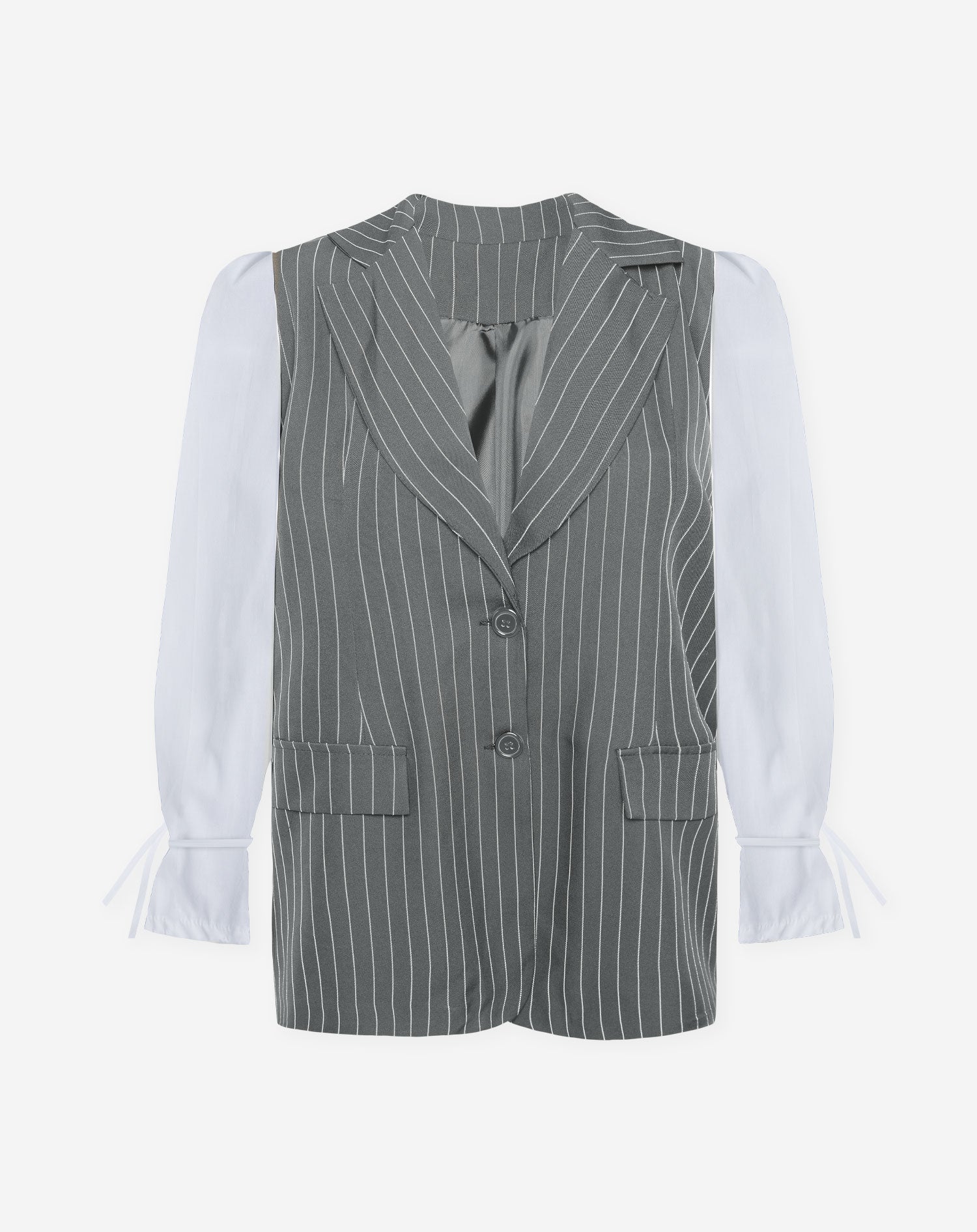 SERA PINSTREIFEN-BLAZER GRAU