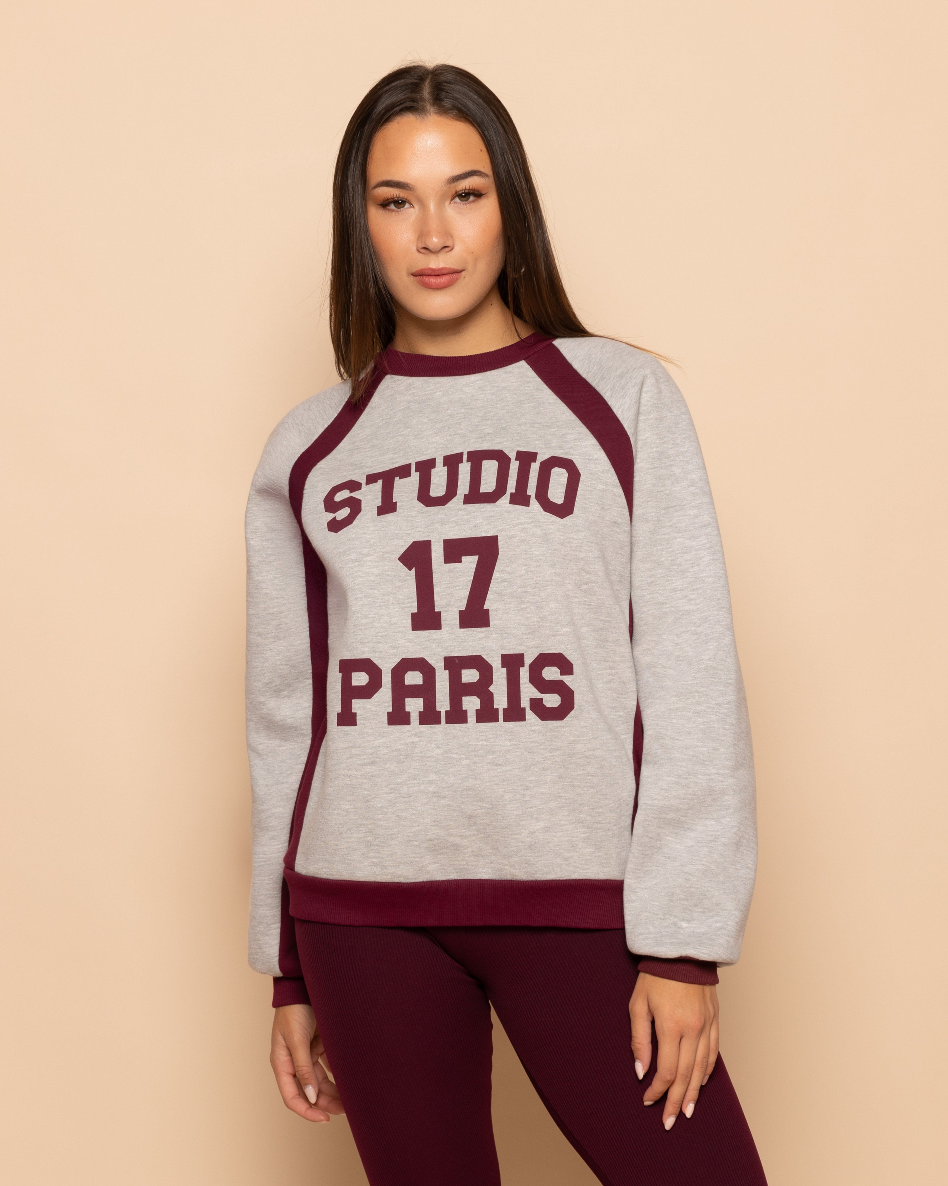 SOFT RIB LEGGING BURGUNDY