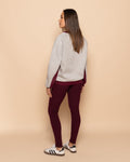 SOFT RIB LEGGING BURGUNDY