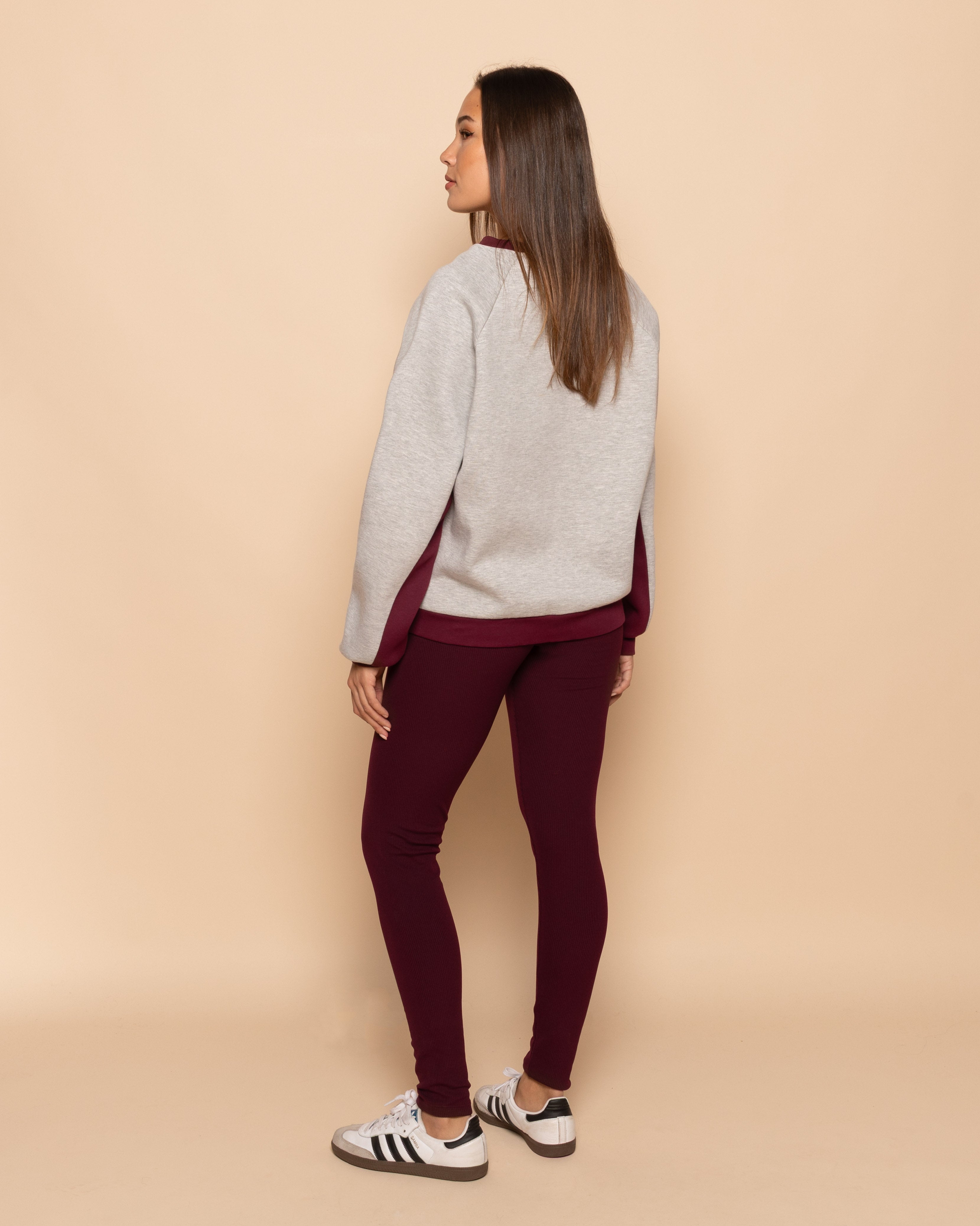 SOFT RIB LEGGING BURGUNDY