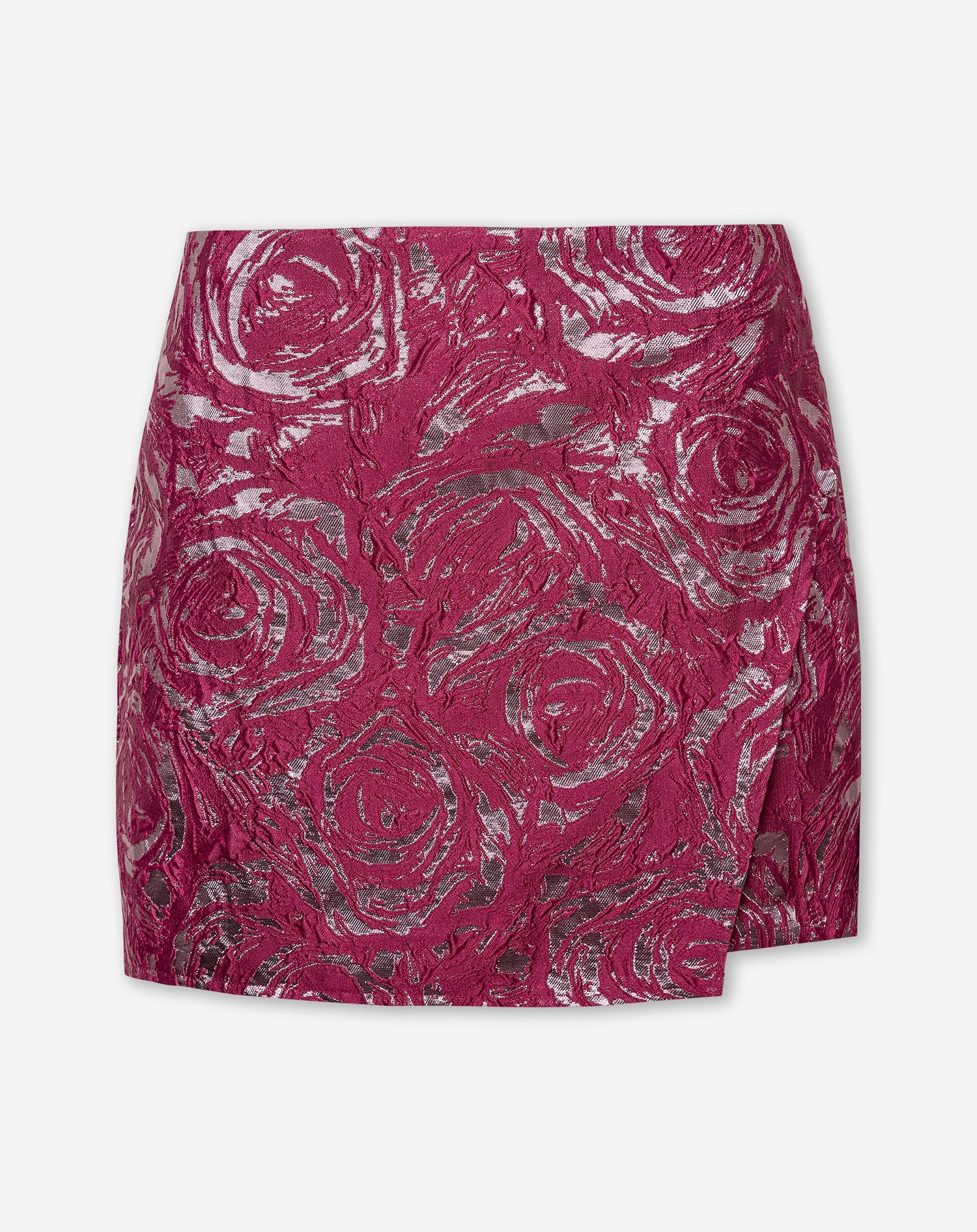 ROSE JACQUARD SKORT BURGUNDY