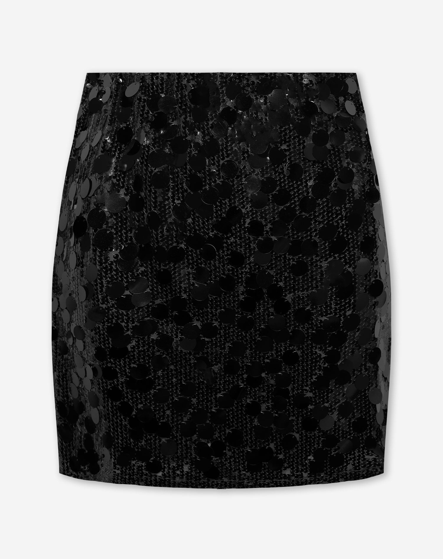 FAY BIG SEQUINS TUBE SKIRT BLACK