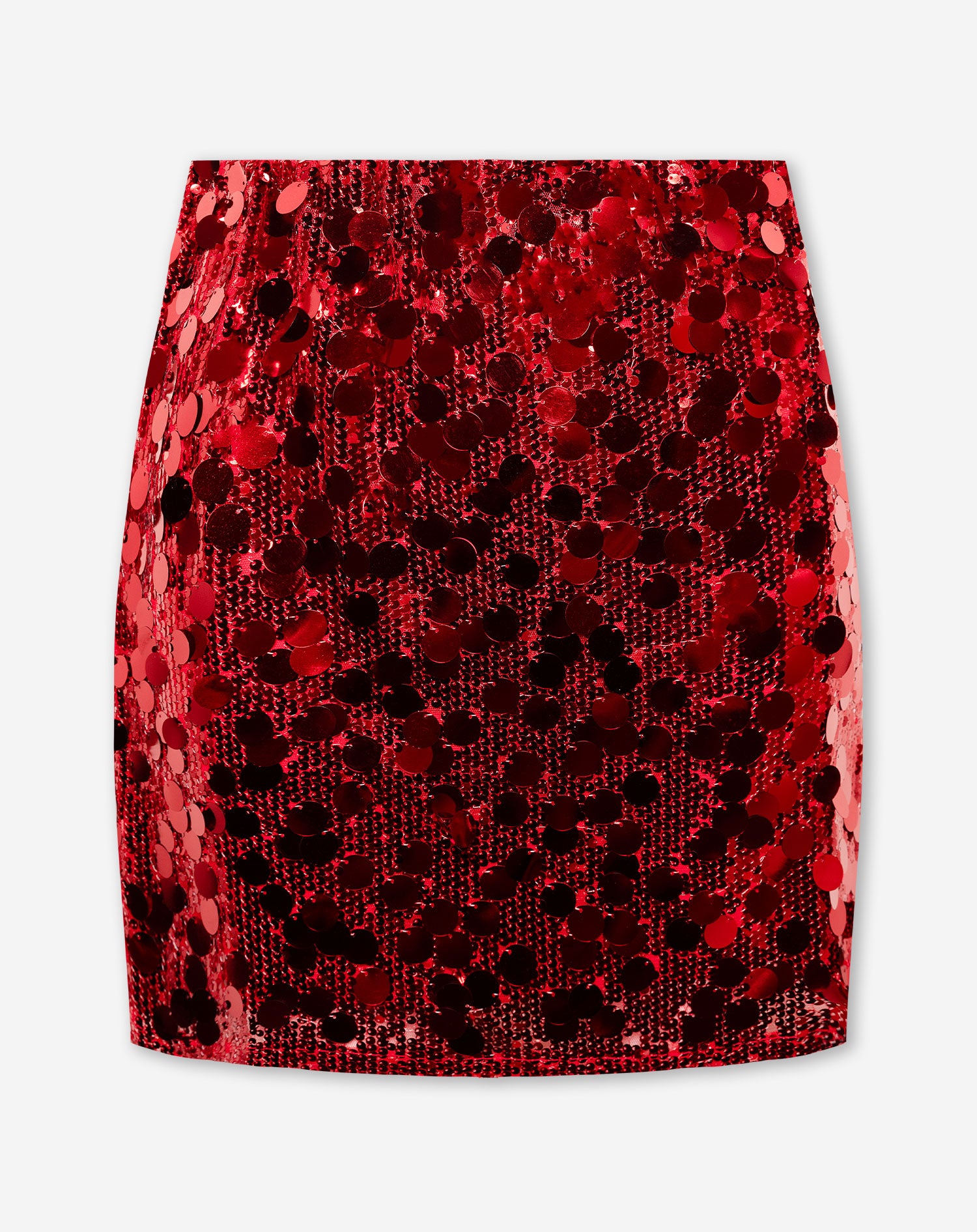 FAY BIG SEQUINS TUBE SKIRT BORDEAUX