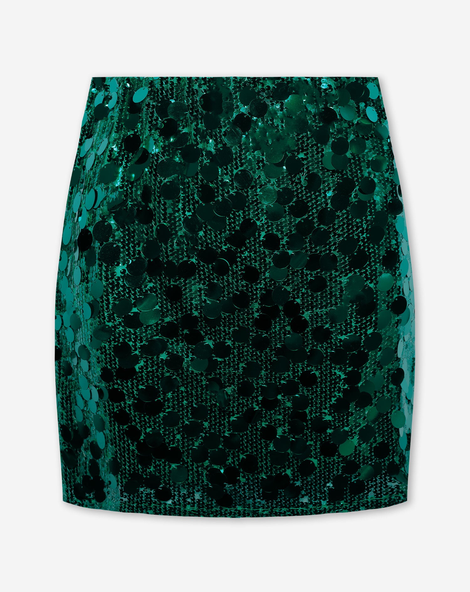 FAY BIG SEQUINS TUBE SKIRT GREEN