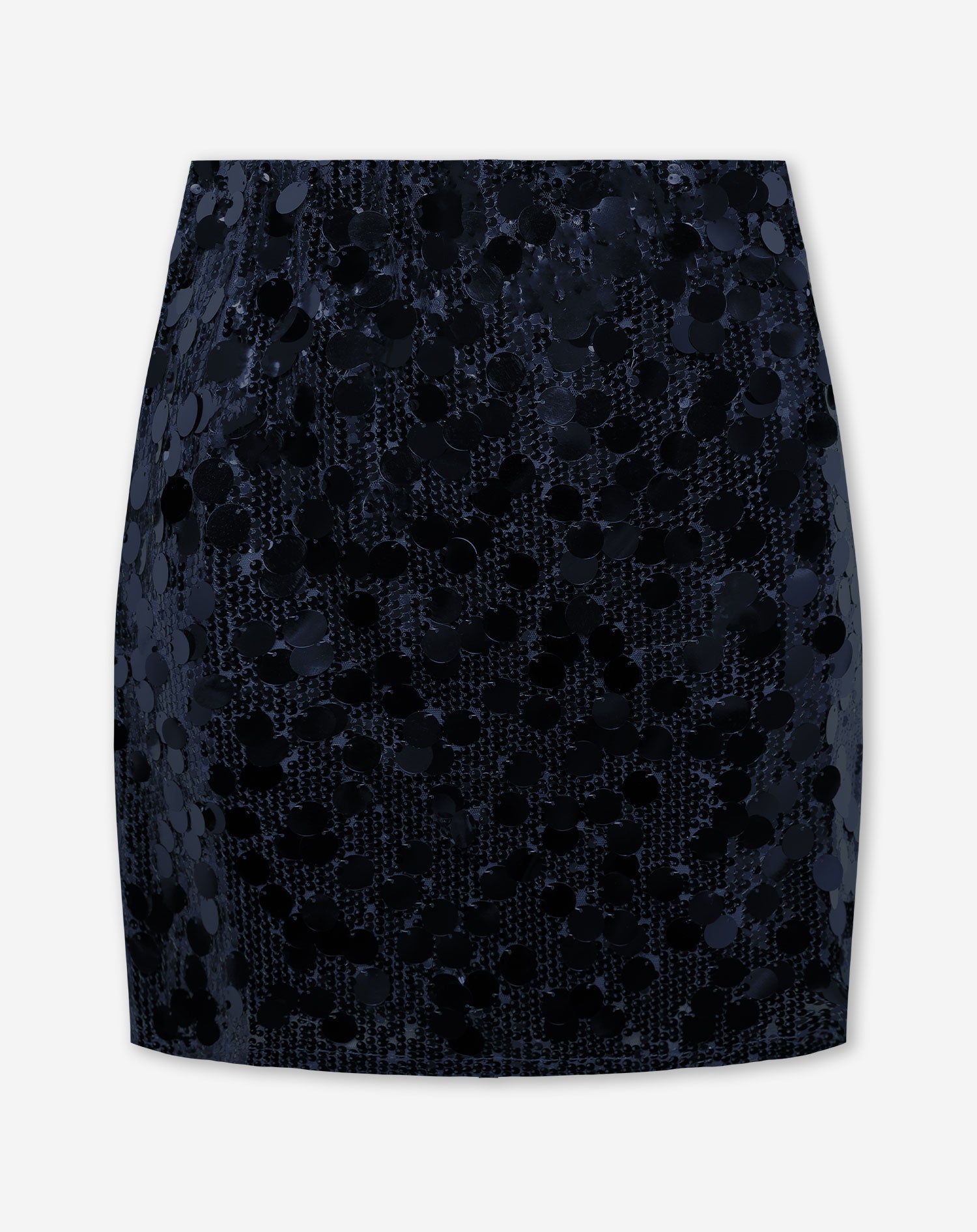 FAY BIG SEQUINS TUBE SKIRT NAVY