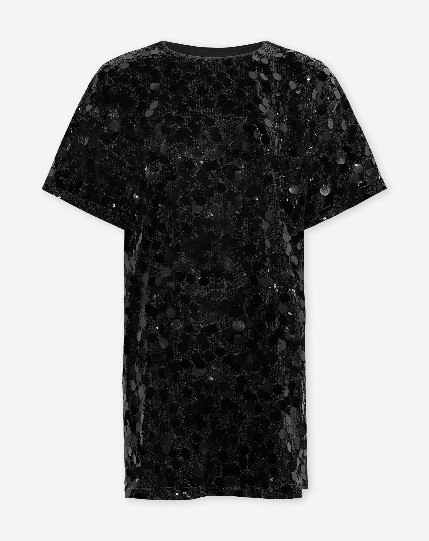 FAY BIG SEQUINS TEE DRESS ZWART