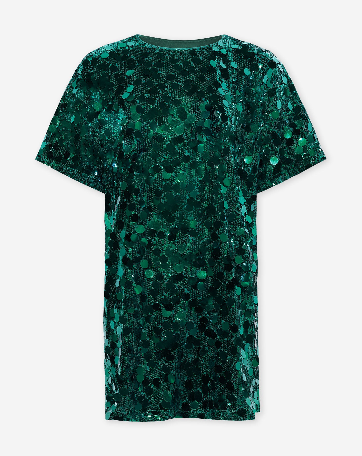 FAY BIG SEQUINS TEE DRESS GROEN