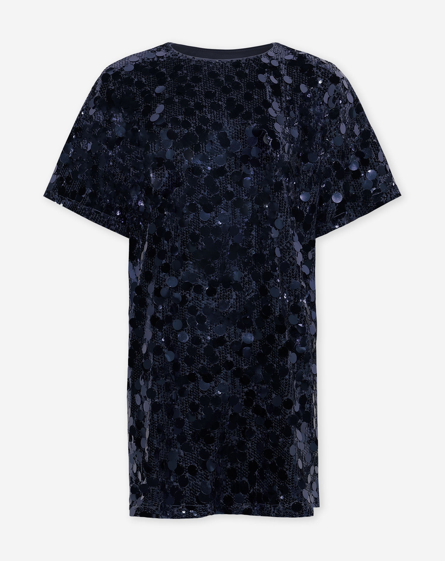 FAY BIG SEQUINS TEE DRESS MARINEBLAUW