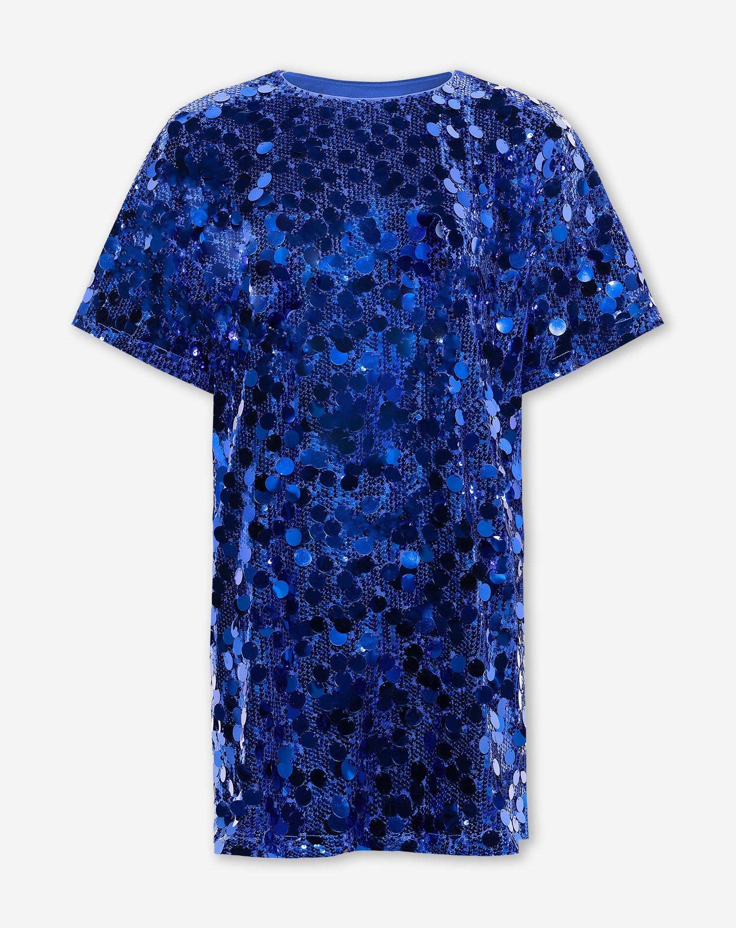 FAY BIG SEQUINS TEE DRESS KOBALTBLAUW