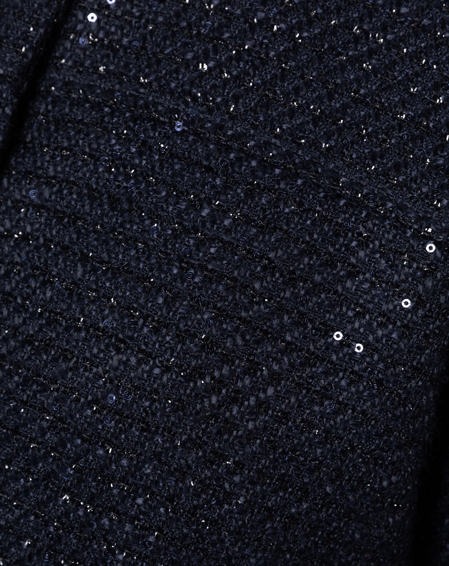 SEQUINS PATTERN BOUCLE SKORT NAVY