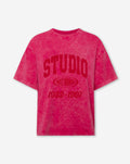 STUDIO MW OVERSIZED TEE ACID PINK