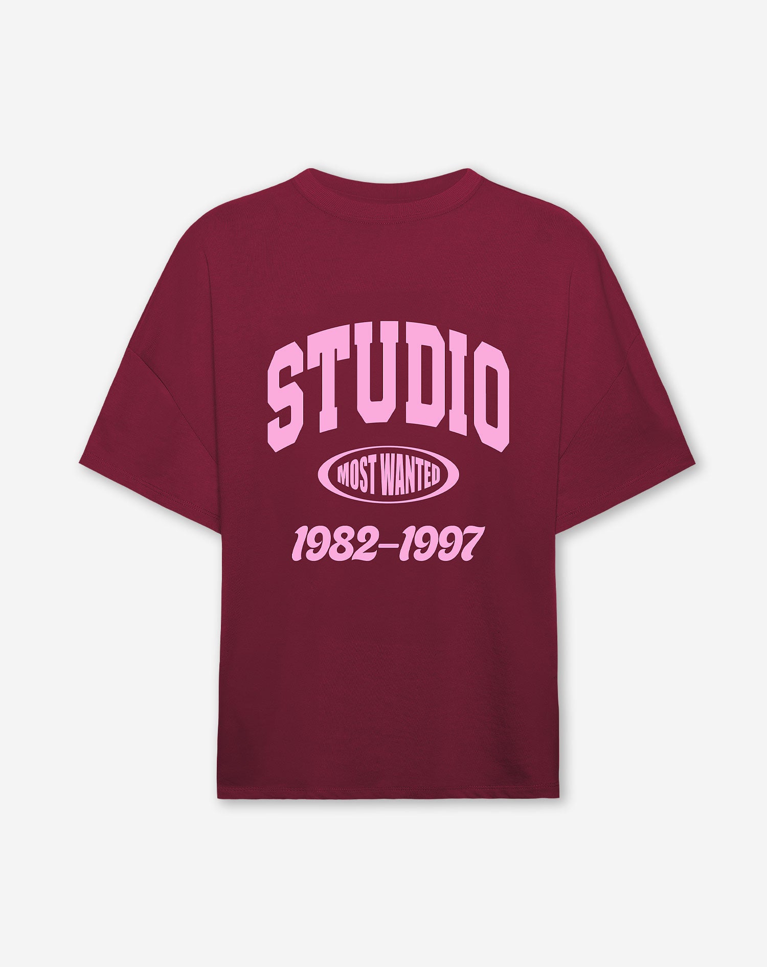 STUDIO MW OVERSIZED TEE BURGUNDY