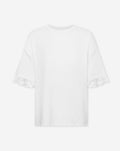LACE SLEEVE OVERSIZED TEE CRÈME