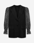GRACE SEQUINS SLEEVE BLAZER SILVER