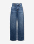 STUD WIDE LEG JEANS DARK BLUE