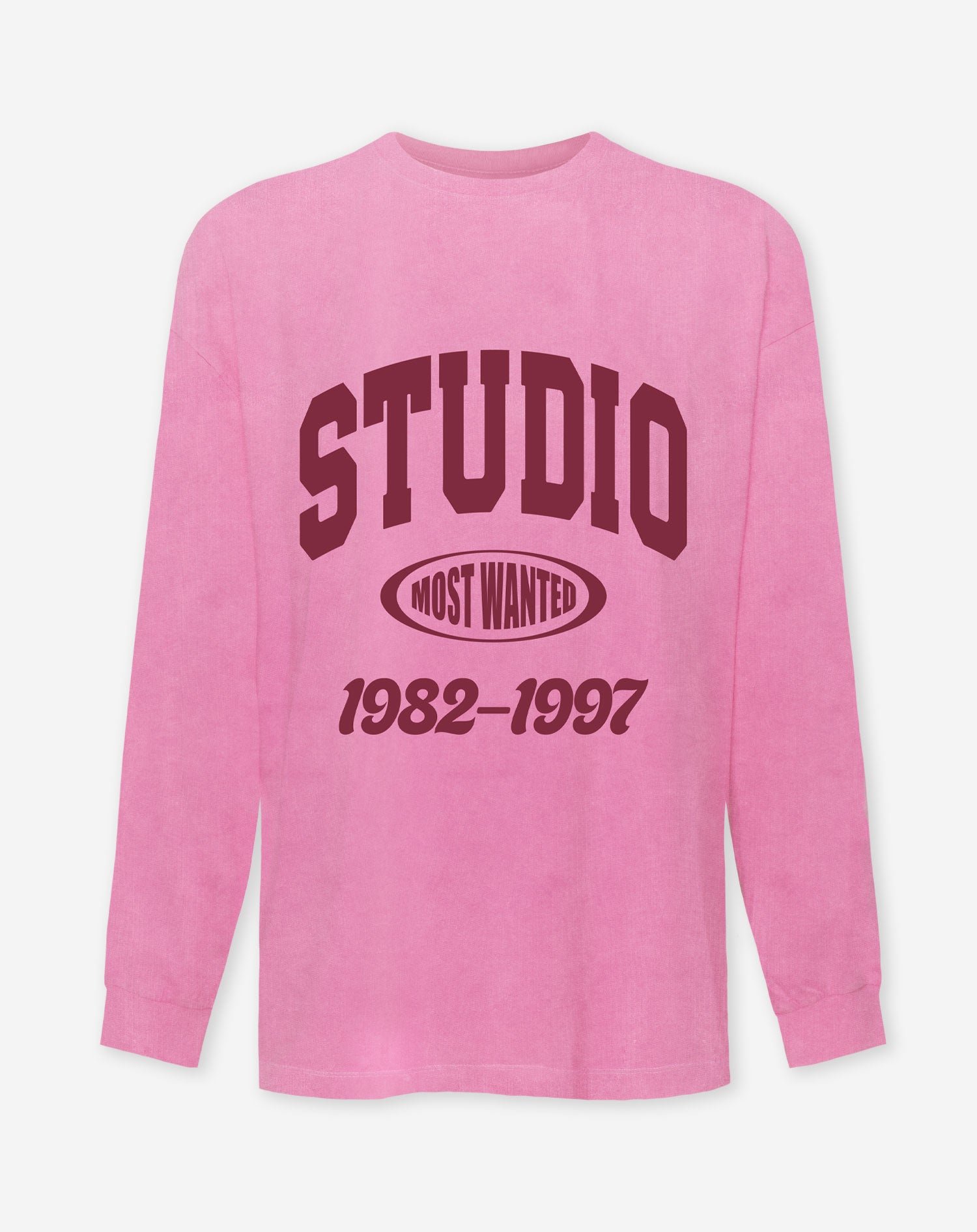 STUDIO LONG SLEEVE TEE ACID PINK