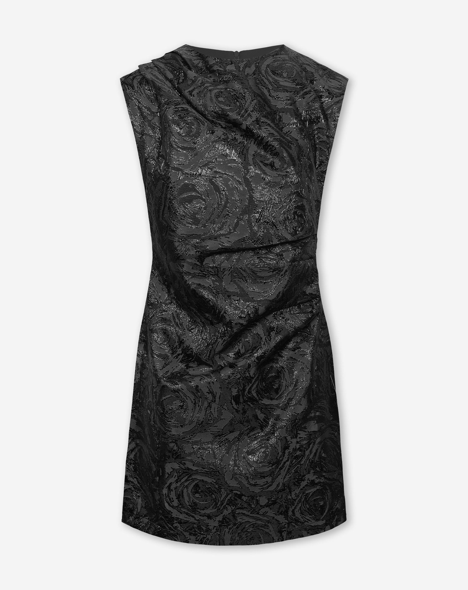 ROSE RUCHED DRESS BLACK