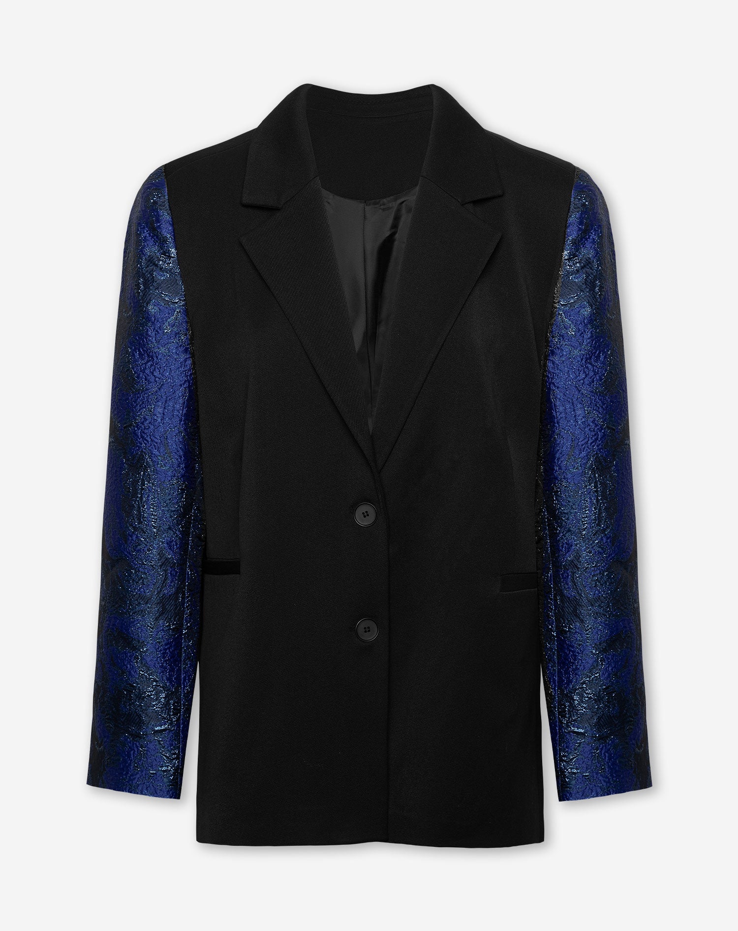 SENNA JACQUARD SLEEVE BLAZER ROYAL BLUE