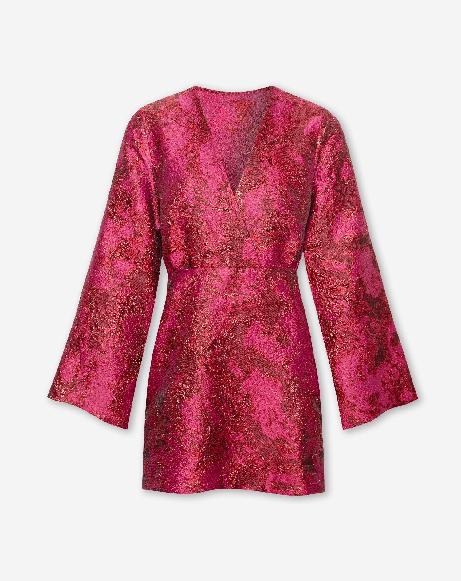 SENNA KIMONO SLEEVE DRESS BORDEAUX