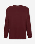 MW EMBROIDERY LONG SLEEVE TEE BURGUNDY