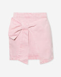 BOW DENIM SKIRT LIGHT PINK
