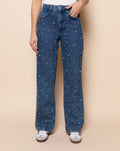 PEARL MIX STRAIGHT LEG JEANS BLUE