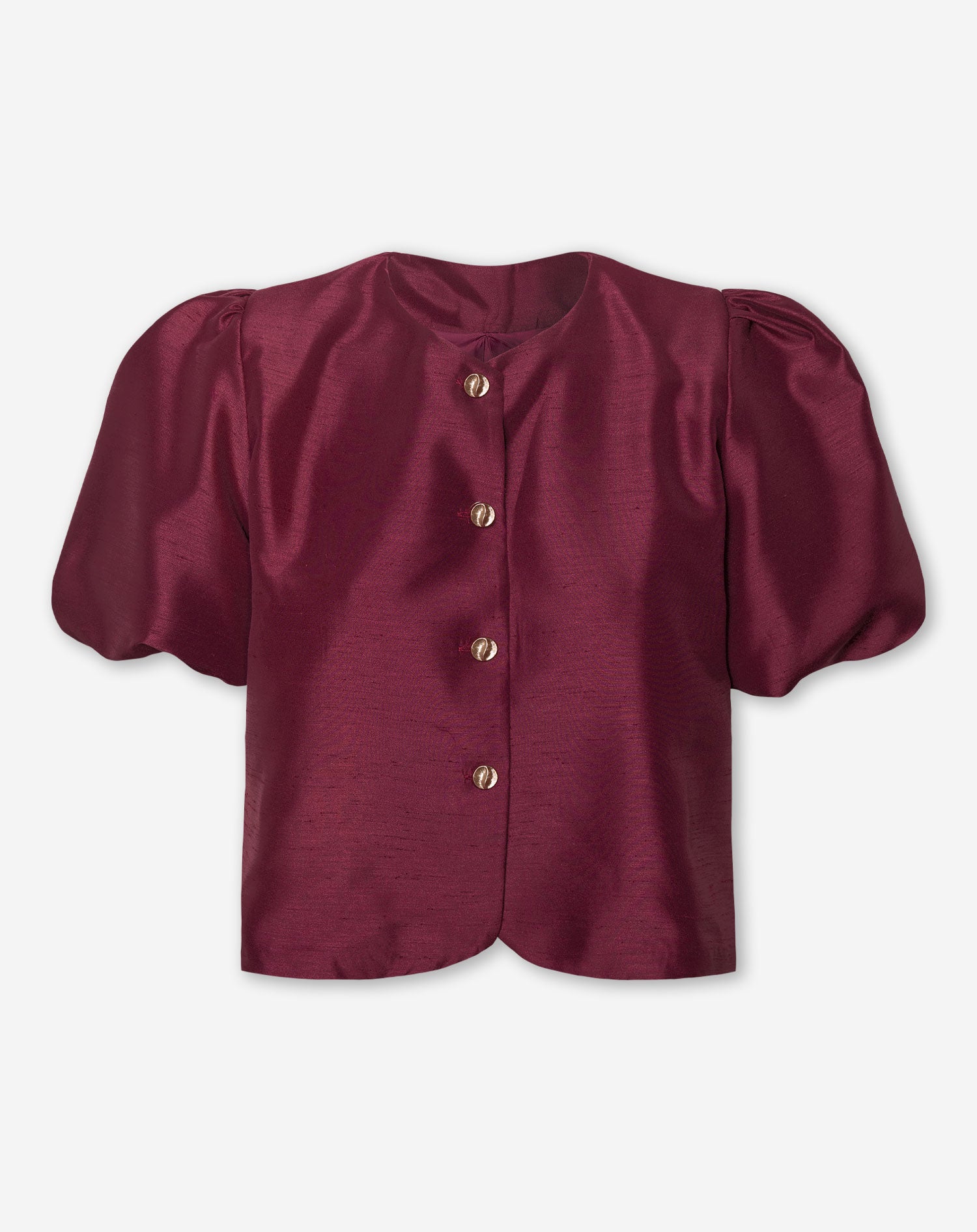 JADE PUFF SLEEVE BLAZER BORDEAUX