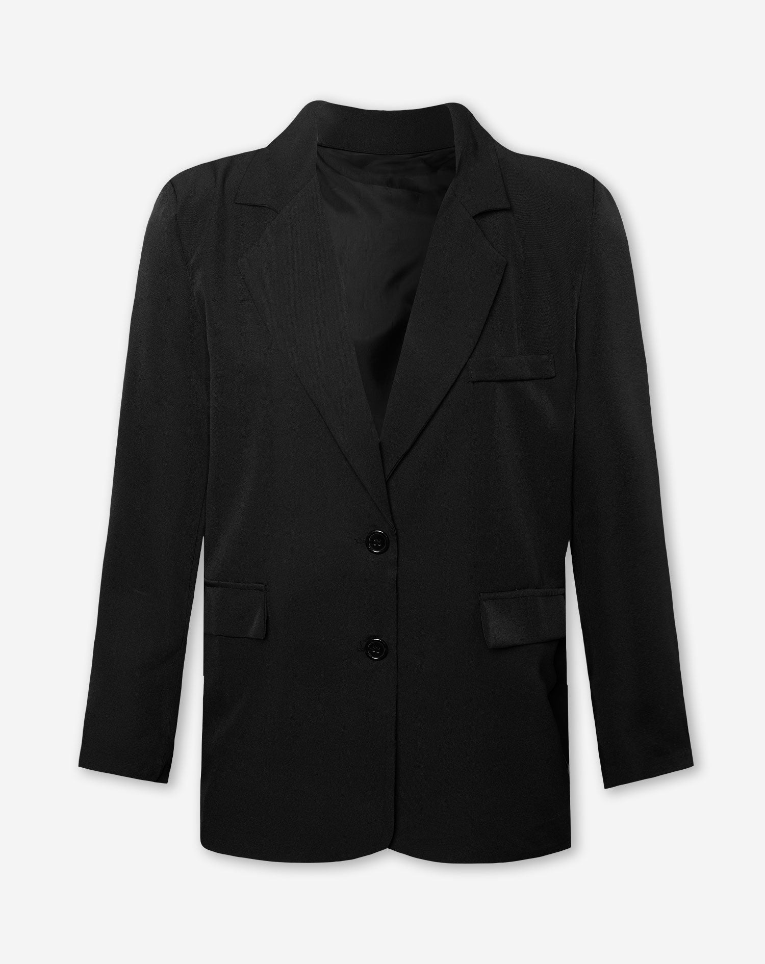 QUINN WRAP BACK OVERSIZED BLAZER BLACK