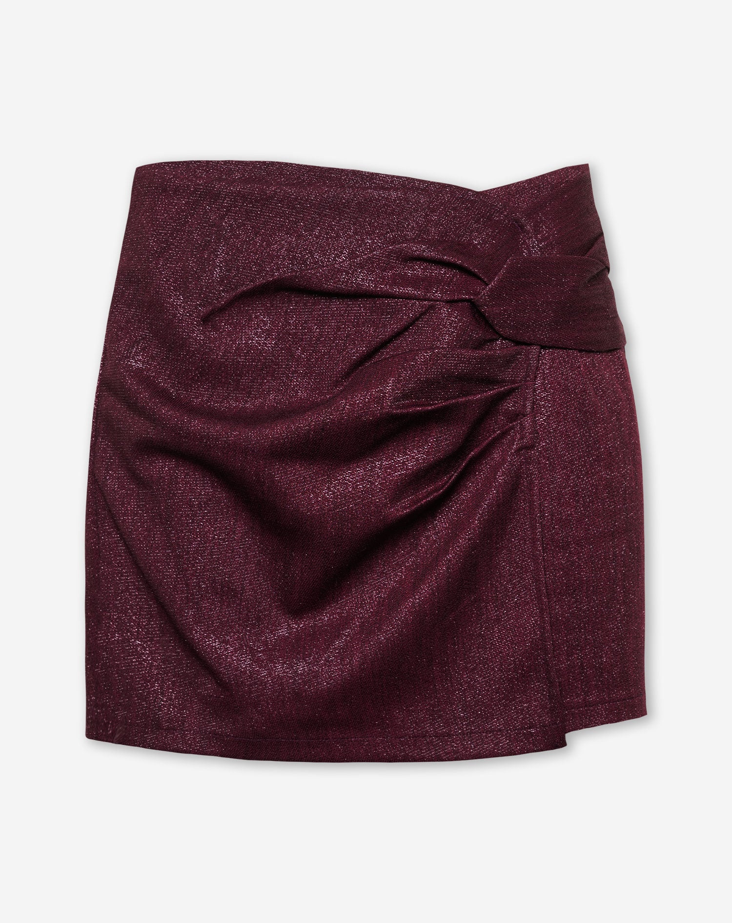 DAISY KNOTTED SKORT BURGUNDY