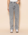 DENIM STRAIGHT LEG JEANS LIGHT GREY