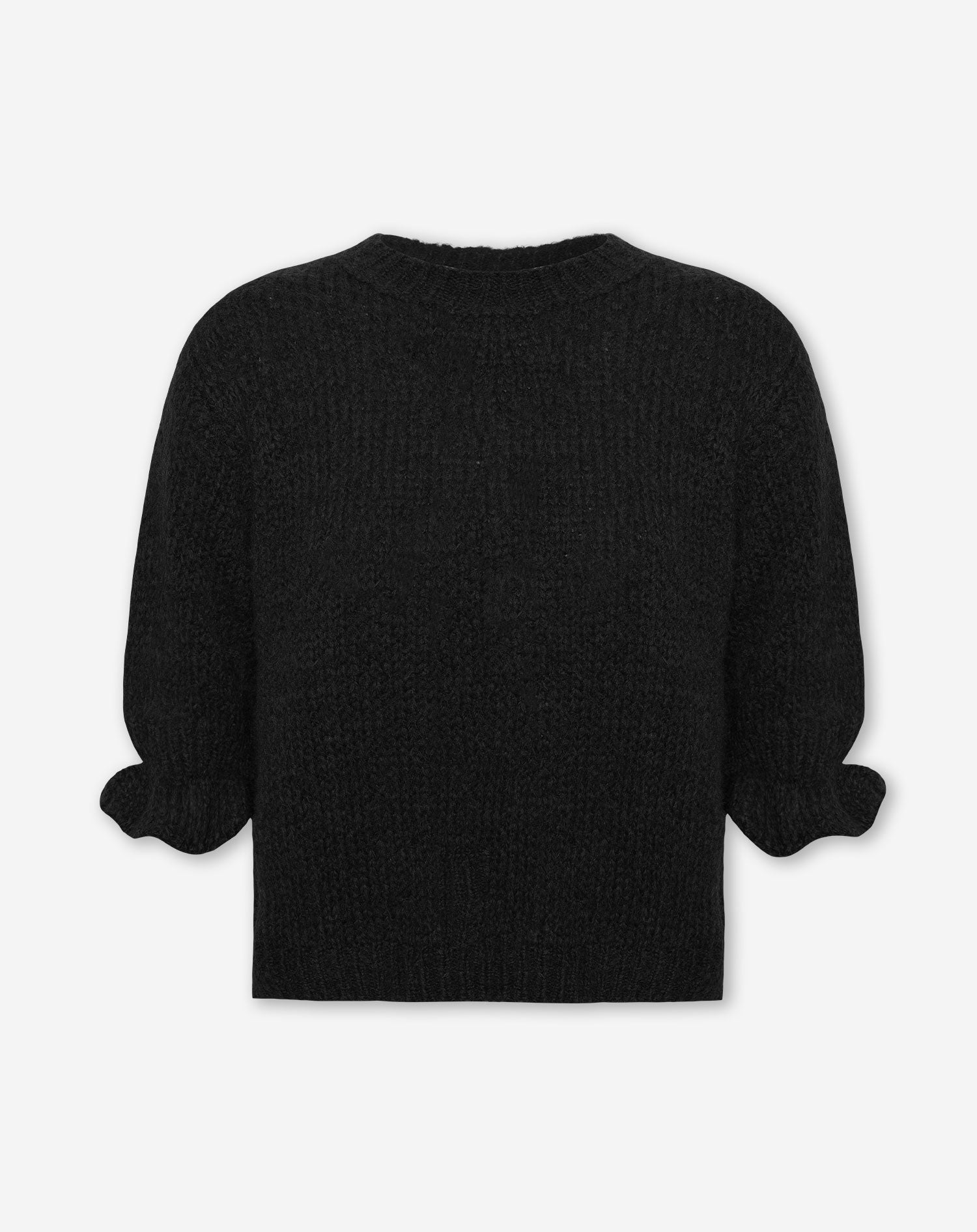 JAMIE FRILL KNIT ZWART