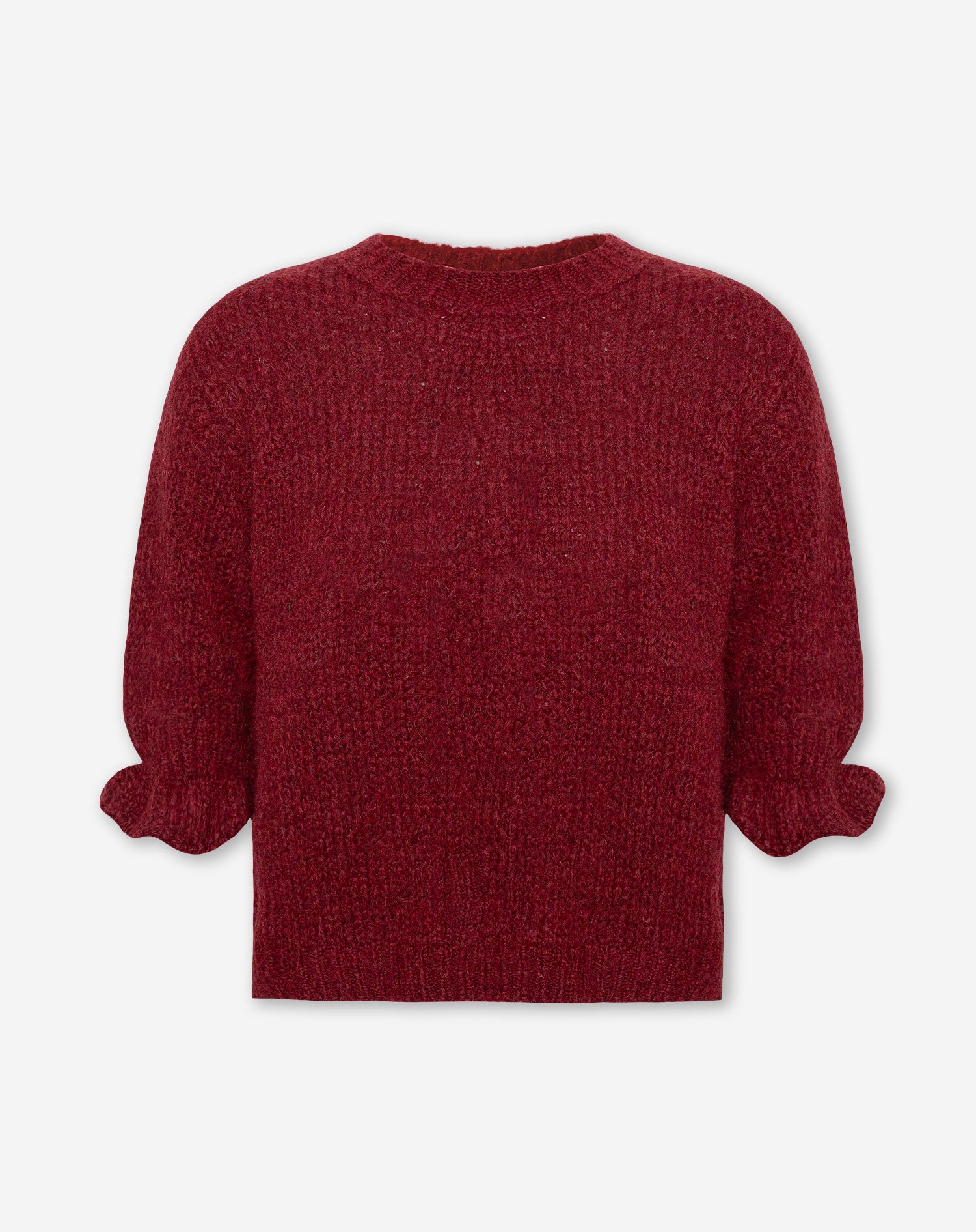 JAMIE FRILL KNIT BORDEAUX