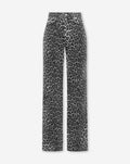 LEOPARD BOOTCUT JEANS GRIJS