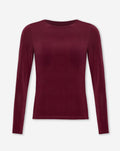 BASIC JERSEY CREW NECK TOP BURGUNDY